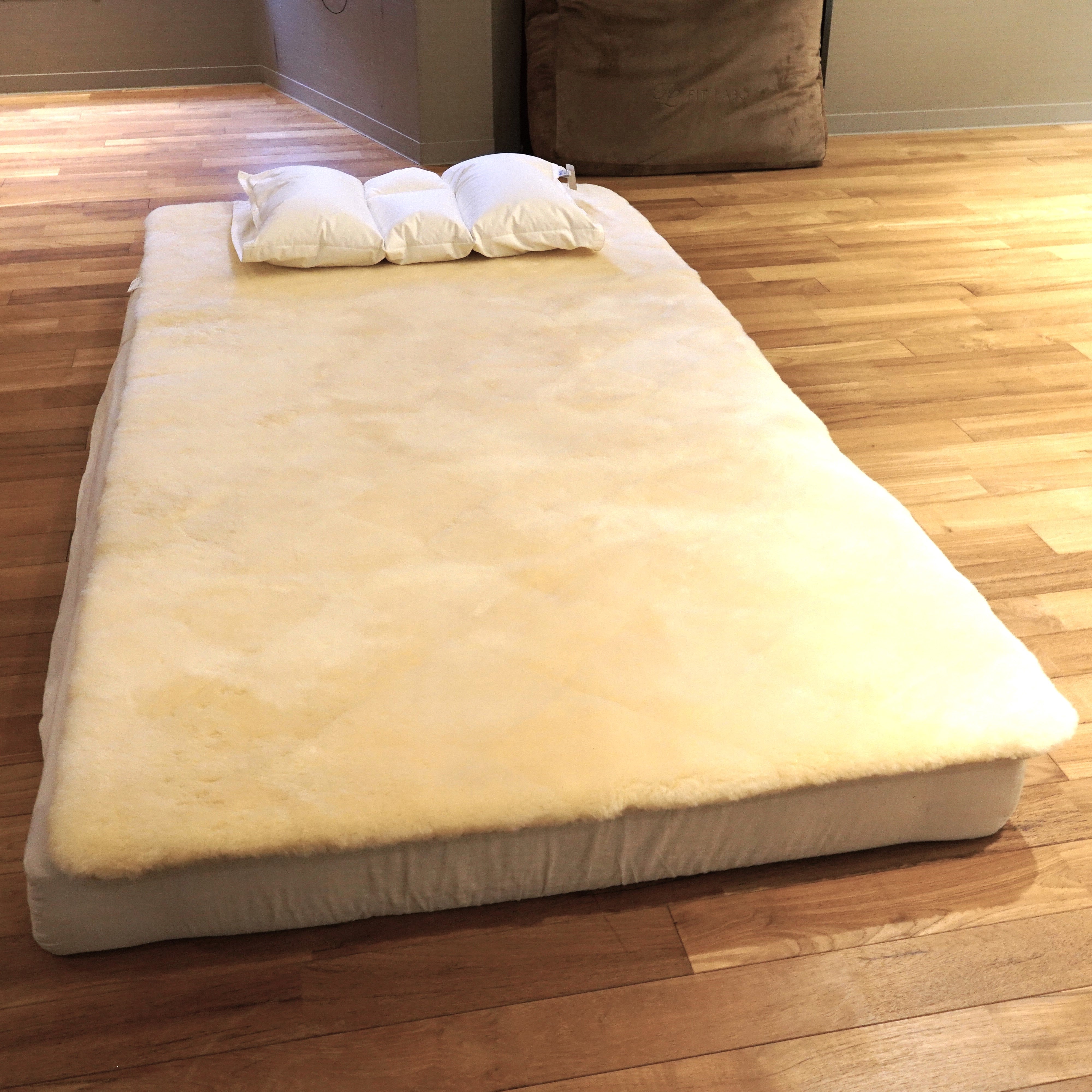 小野ふとん店オリジナルムートンシーツ ベージュ 25mm