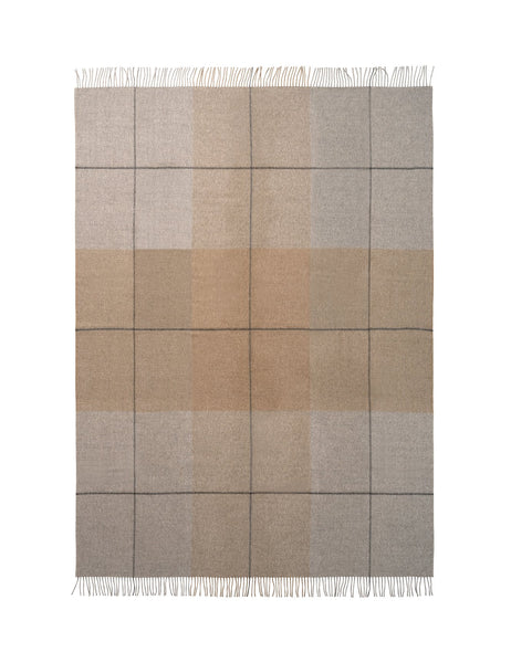 ELVANG(エルヴァン)　ベビーアルパカブランケット　BLOCKS THROWS　キャメル